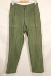 1950s TYPE 1 estimated MEDIUM US Army OG-107 Utility Pants Baker Pants Used C
