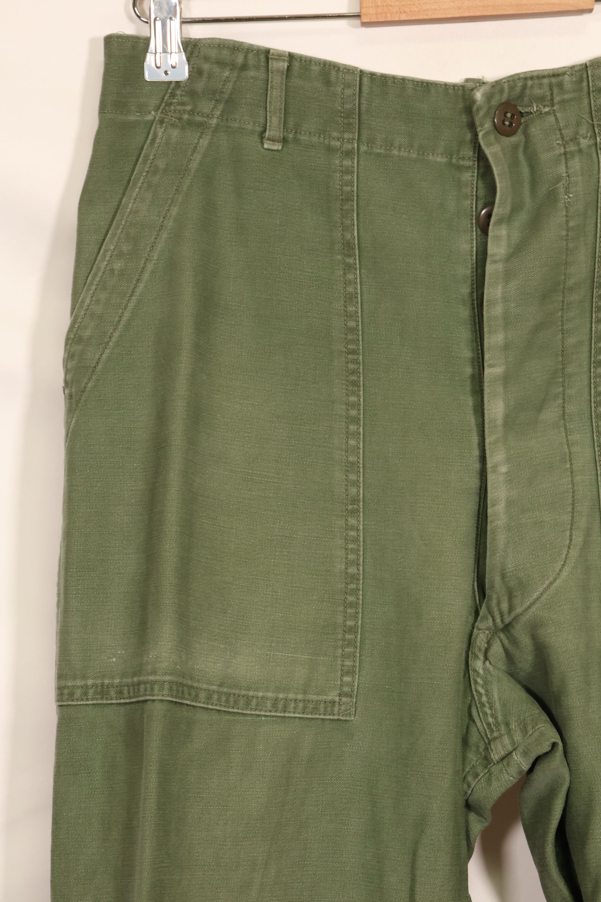 1950s TYPE 1 estimated MEDIUM US Army OG-107 Utility Pants Baker Pants Used C