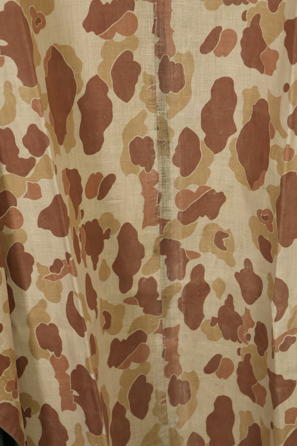 実物　1944年製　USMC フロッグスキン迷彩　ゴム引き　レインポンチョ　状態良い　中古品