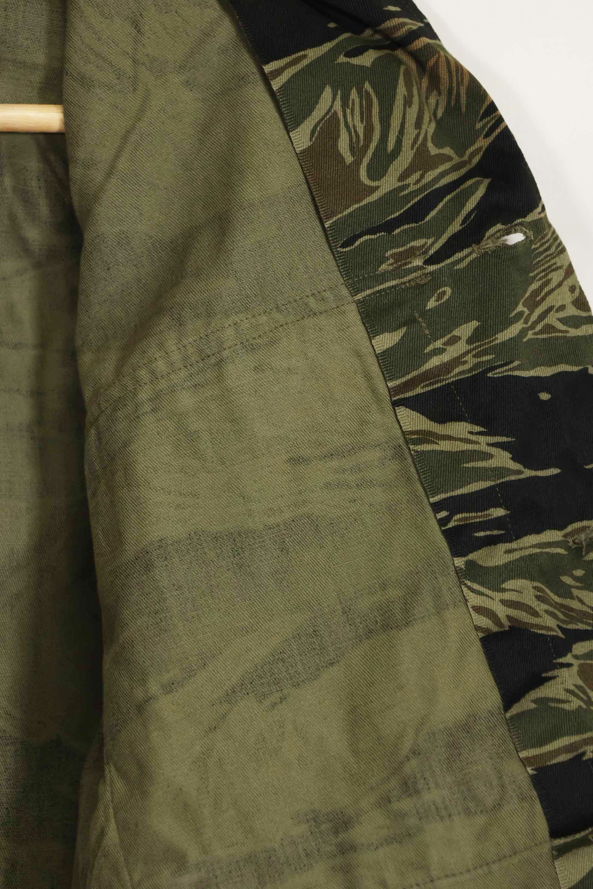 1960年代　ほぼデッドストック　シルバータイガー　タイガーストライプシャツ　US-M　状態良い　中古品