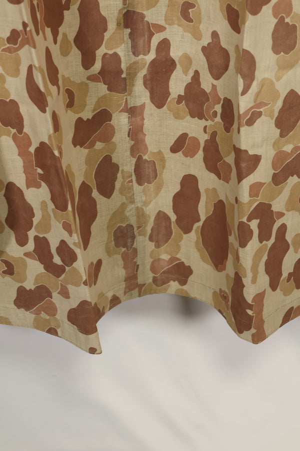 実物　1944年製　USMC フロッグスキン迷彩　ゴム引き　レインポンチョ　状態良い　中古品