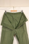 1950s TYPE 1 estimated MEDIUM US Army OG-107 Utility Pants Baker Pants Used C