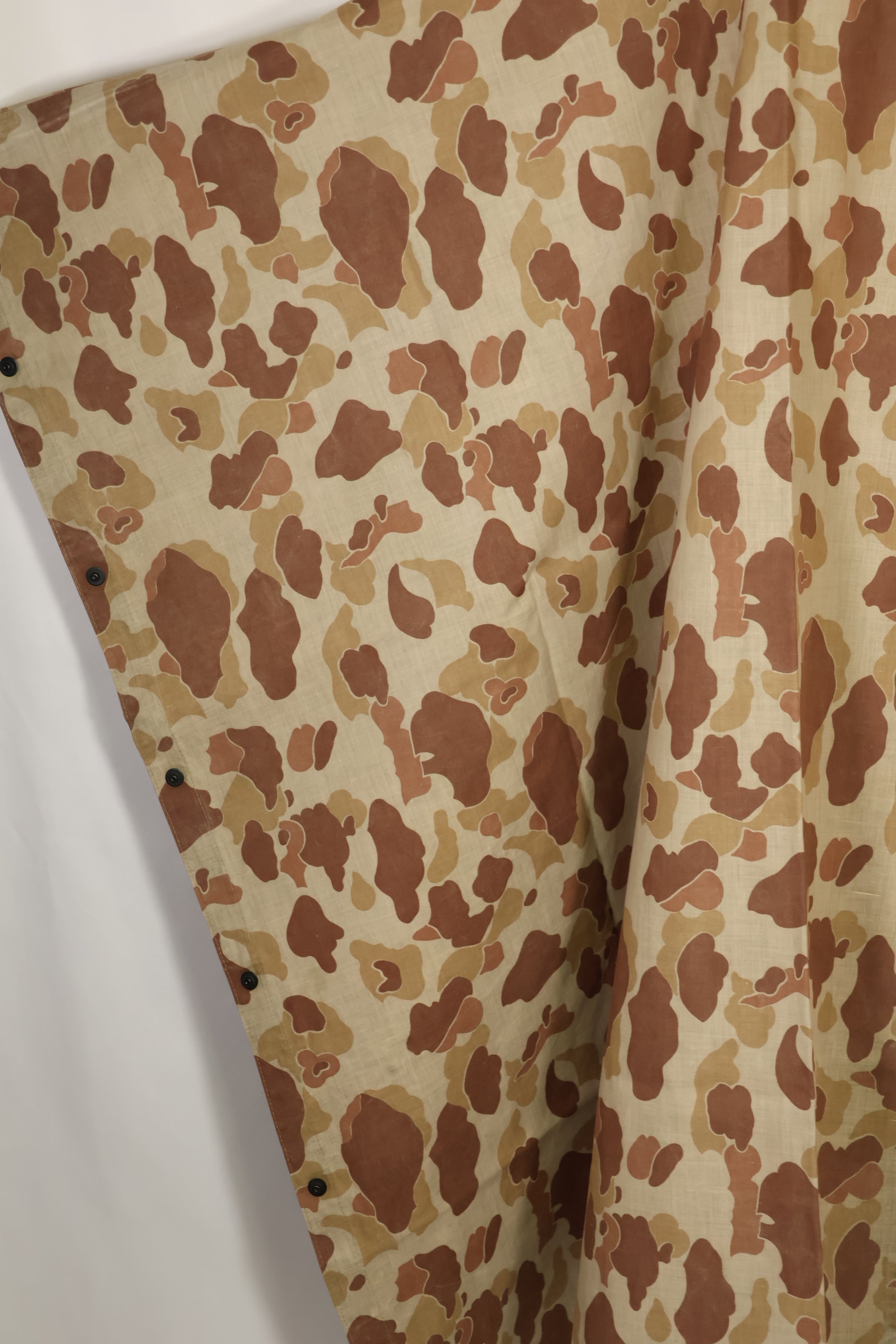 実物　1944年製　USMC フロッグスキン迷彩　ゴム引き　レインポンチョ　状態良い　中古品