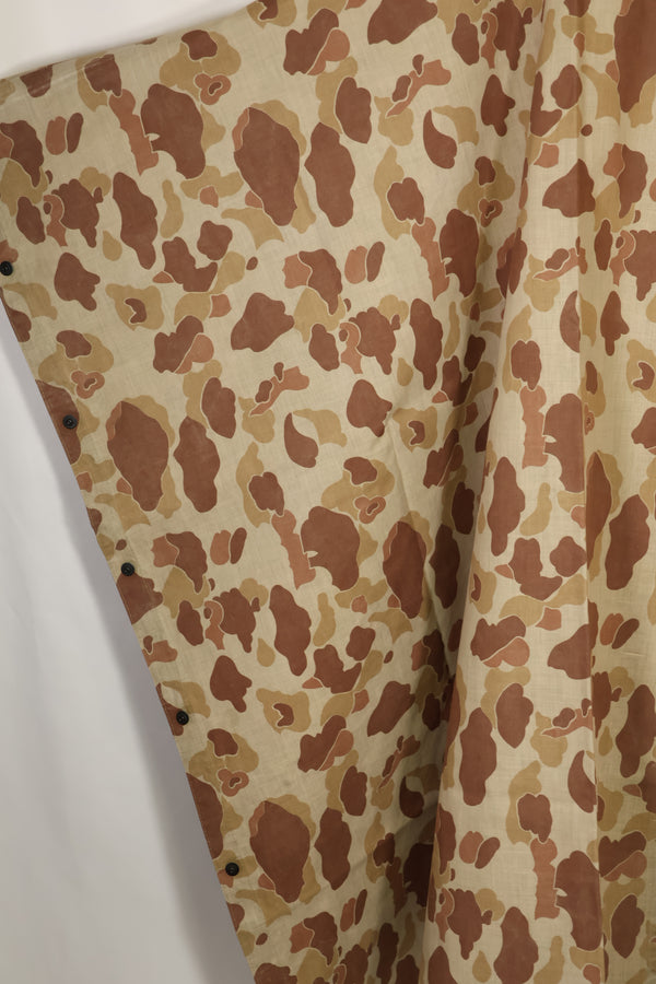 実物　1944年製　USMC フロッグスキン迷彩　ゴム引き　レインポンチョ　状態良い　中古品