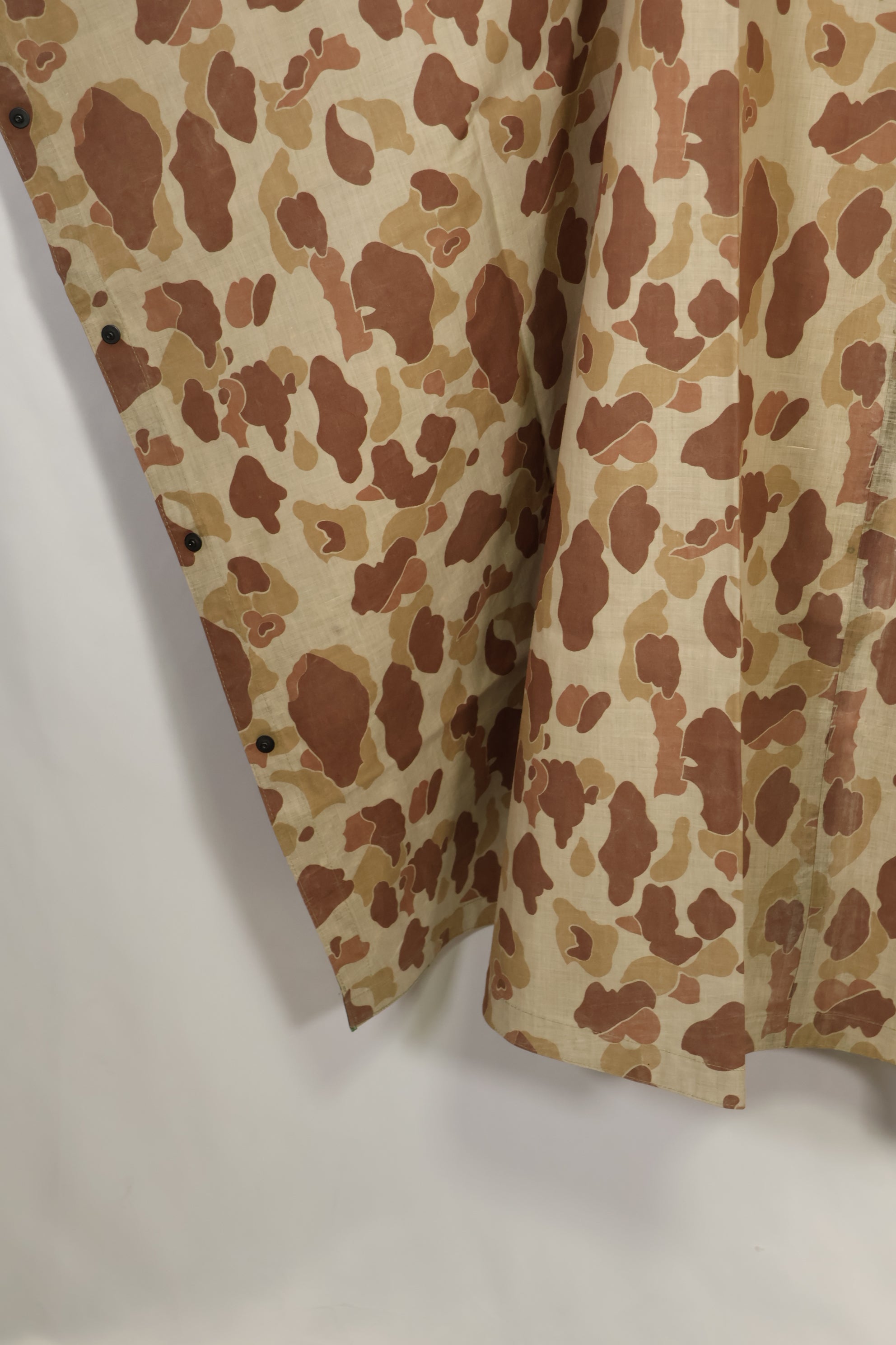 実物　1944年製　USMC フロッグスキン迷彩　ゴム引き　レインポンチョ　状態良い　中古品