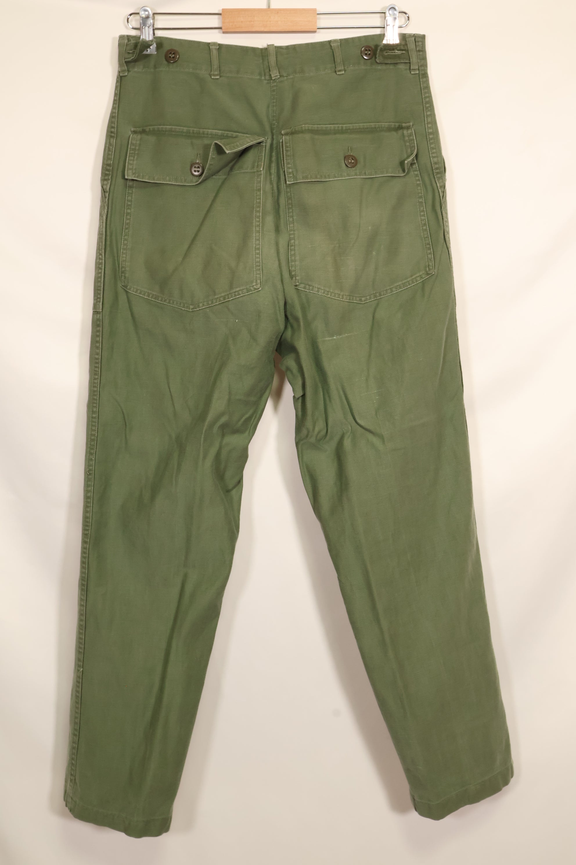 1950s TYPE 1 estimated MEDIUM US Army OG-107 Utility Pants Baker Pants Used C