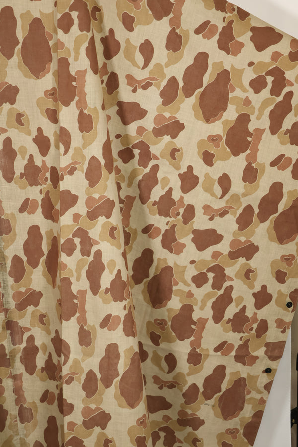 実物　1944年製　USMC フロッグスキン迷彩　ゴム引き　レインポンチョ　状態良い　中古品