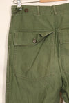 1950s TYPE 1 estimated MEDIUM US Army OG-107 Utility Pants Baker Pants Used C