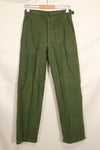 1961 Contract TYPE 1 Estimated SMALL US Army OG-107 Utility Pants Baker Pants Used D