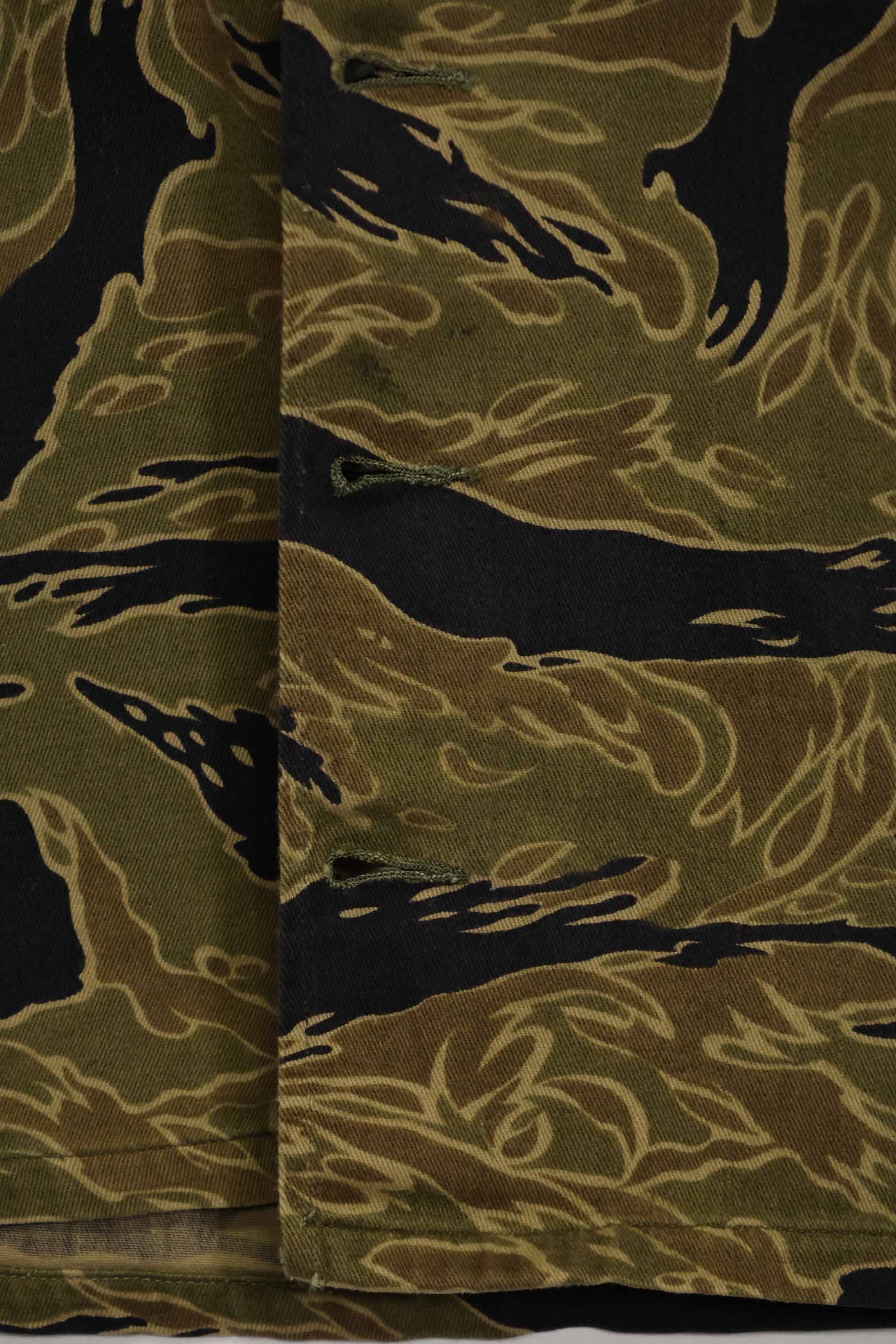 1960年代　ゴールドタイガー　タイガーストライプシャツ　A-L　Asianカット　状態良い　中古品