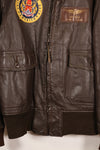 1970 contract size 42 G-1 flight jacket USS AMERICA with patch, used.