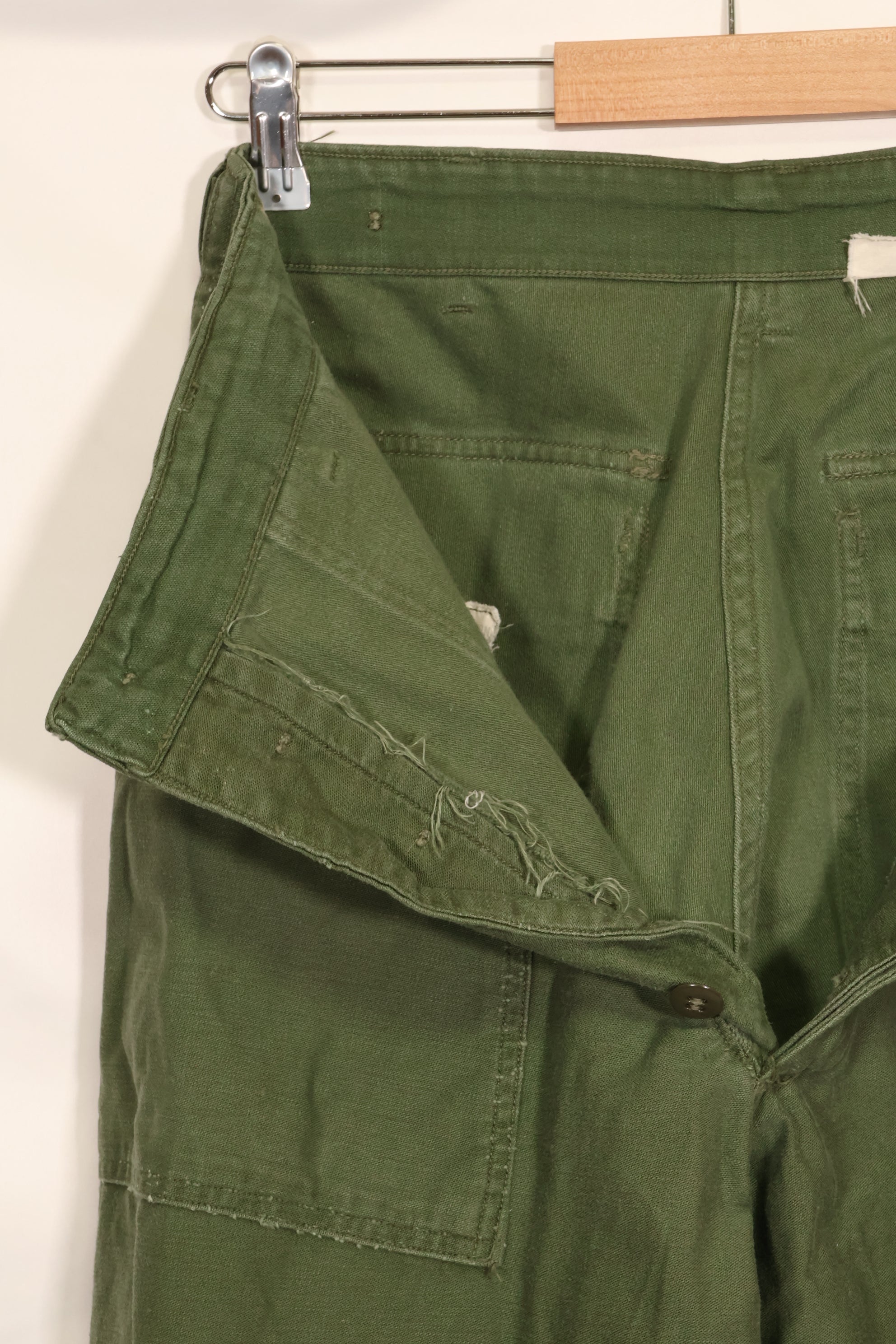 1961 Contract TYPE 1 SMALL US Army OG-107 Utility Pants Baker Pants Used E