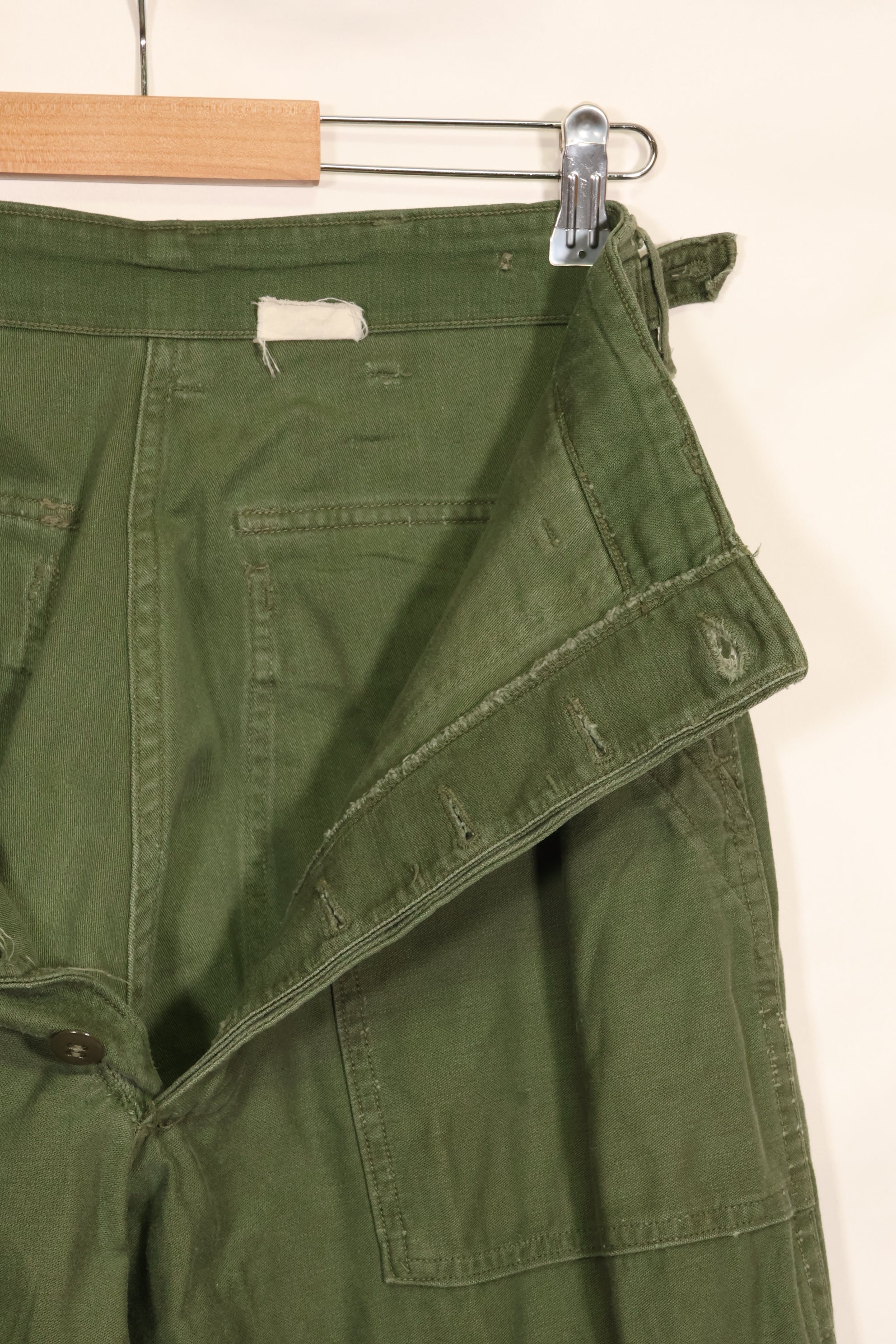 1961 Contract TYPE 1 SMALL US Army OG-107 Utility Pants Baker Pants Used E