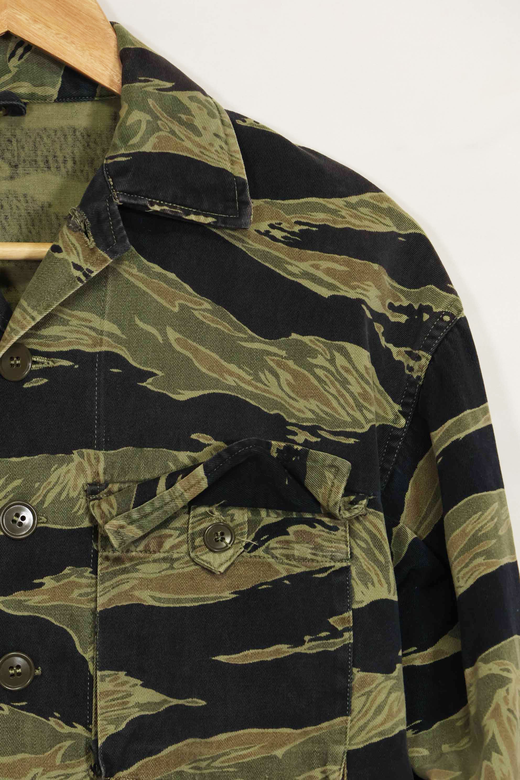 1960年代　ファットタイガー　タイガーストライプ　シャツ　Asian カット　中古品