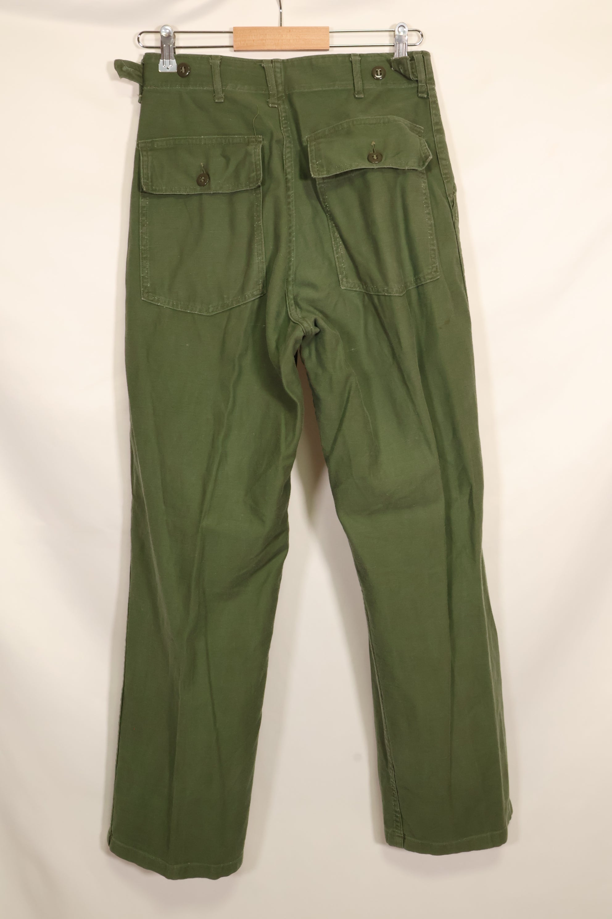 1961 Contract TYPE 1 SMALL US Army OG-107 Utility Pants Baker Pants Used E