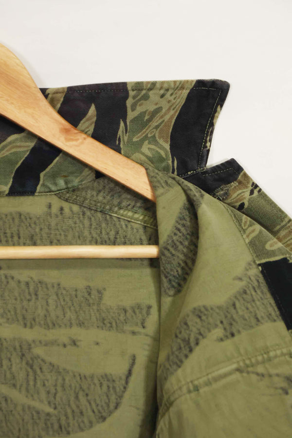 1960年代　ファットタイガー　タイガーストライプ　シャツ　Asian カット　中古品