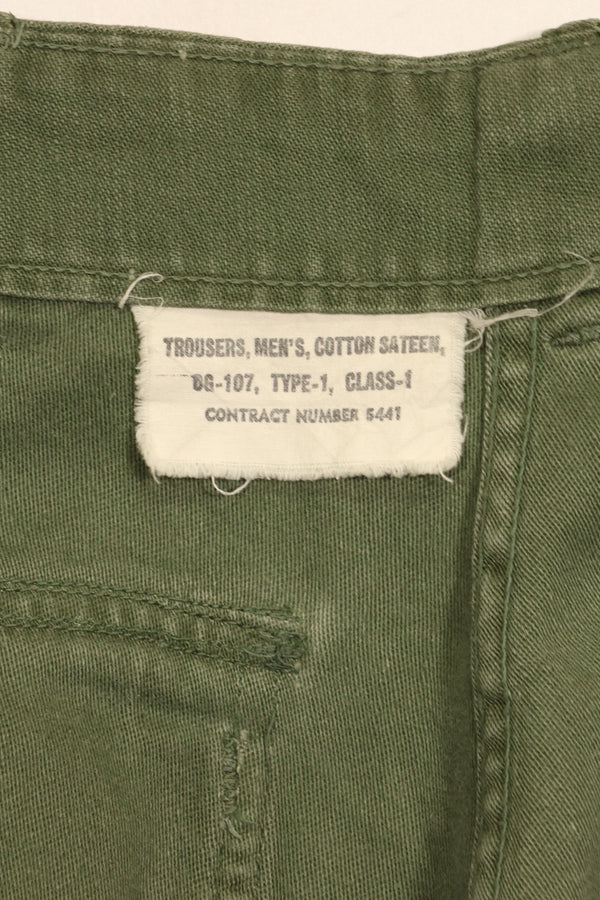 1950's Lot TYPE 1 SMALL US Army OG-107 Utility Pants Baker Pants Used F