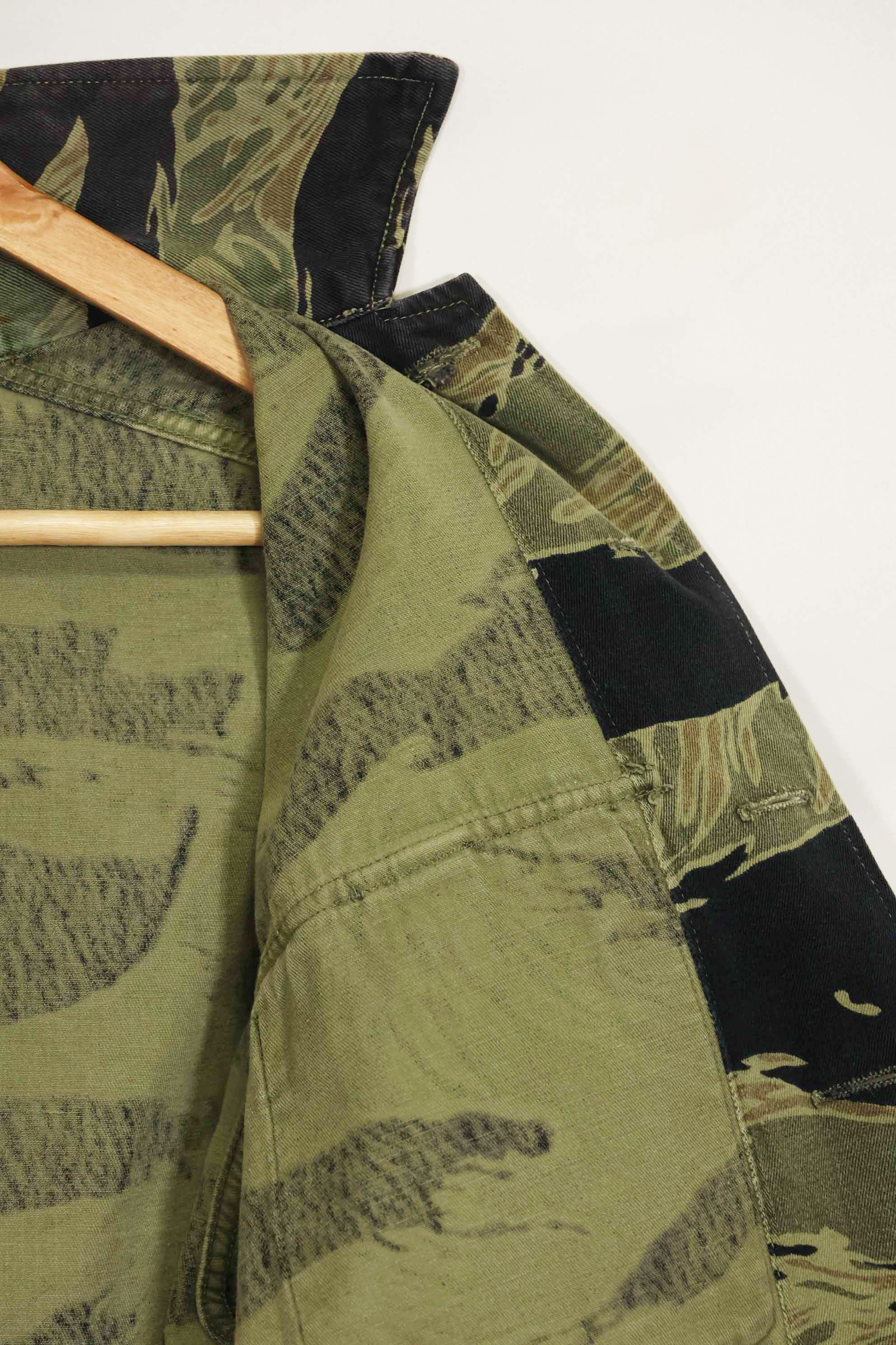 1960年代　ファットタイガー　タイガーストライプ　シャツ　Asian カット　中古品