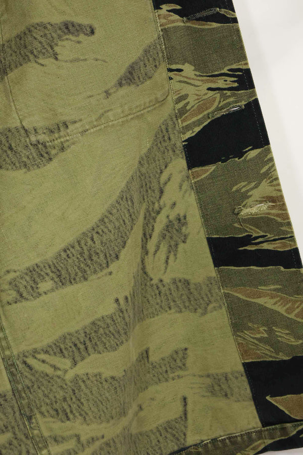 1960年代　ファットタイガー　タイガーストライプ　シャツ　Asian カット　中古品