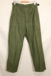 Early 1960 lot TYPE 1 MEDIUM US Army OG-107 Utility Pants Baker Pants Used F