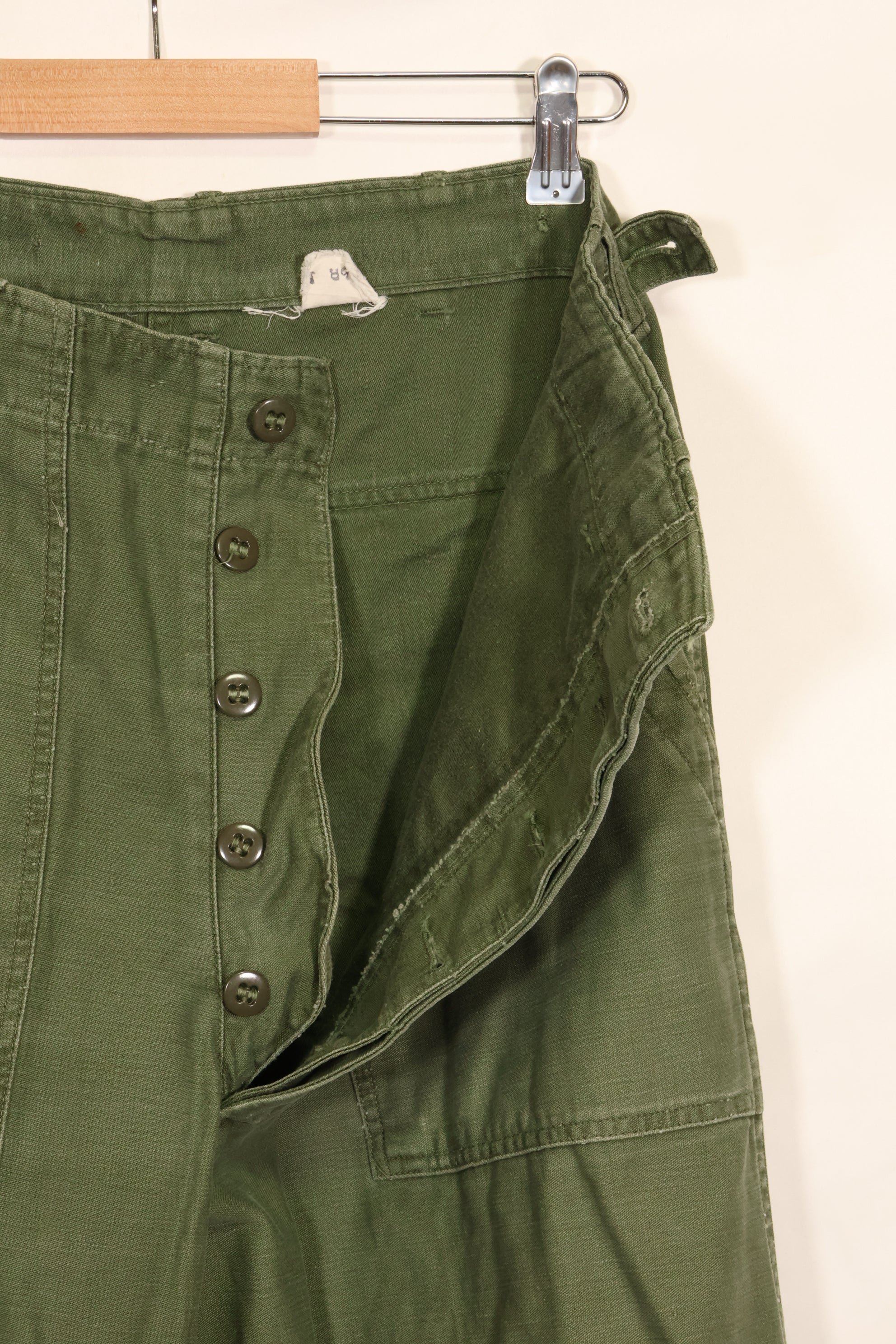 Early 1960 lot TYPE 1 MEDIUM US Army OG-107 Utility Pants Baker Pants Used F