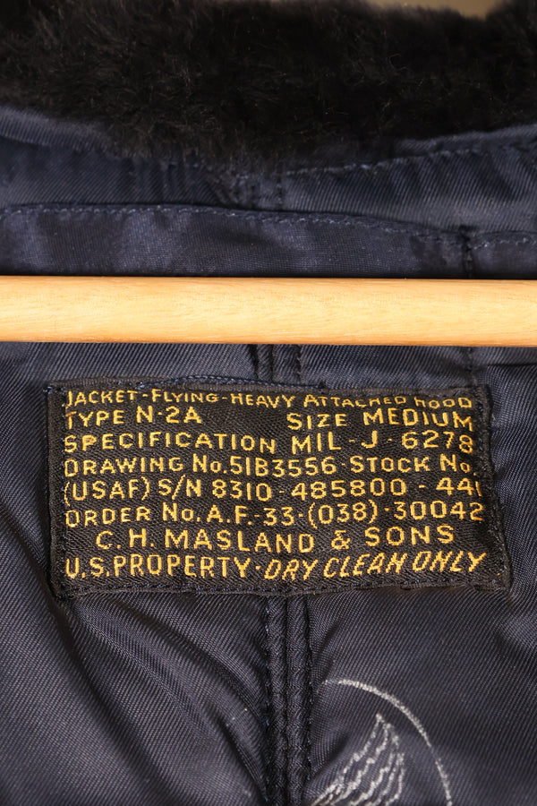 1950年代　MEDIUM　アメリカ空軍　USAF　N2-A　フライトジャケット　ヘビーゾーン　状態良い　中古品