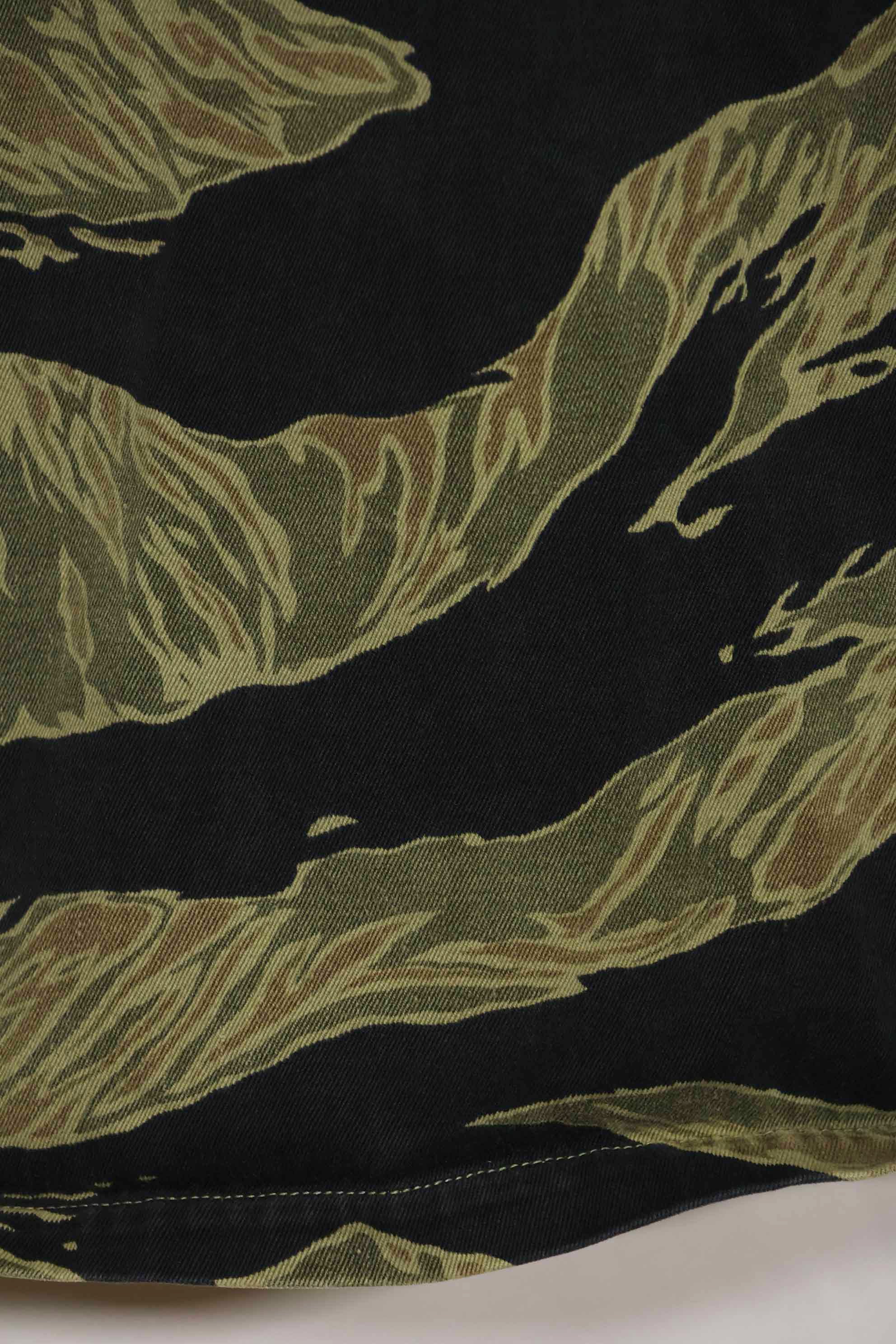 1960年代　ファットタイガー　タイガーストライプ　シャツ　Asian カット　中古品