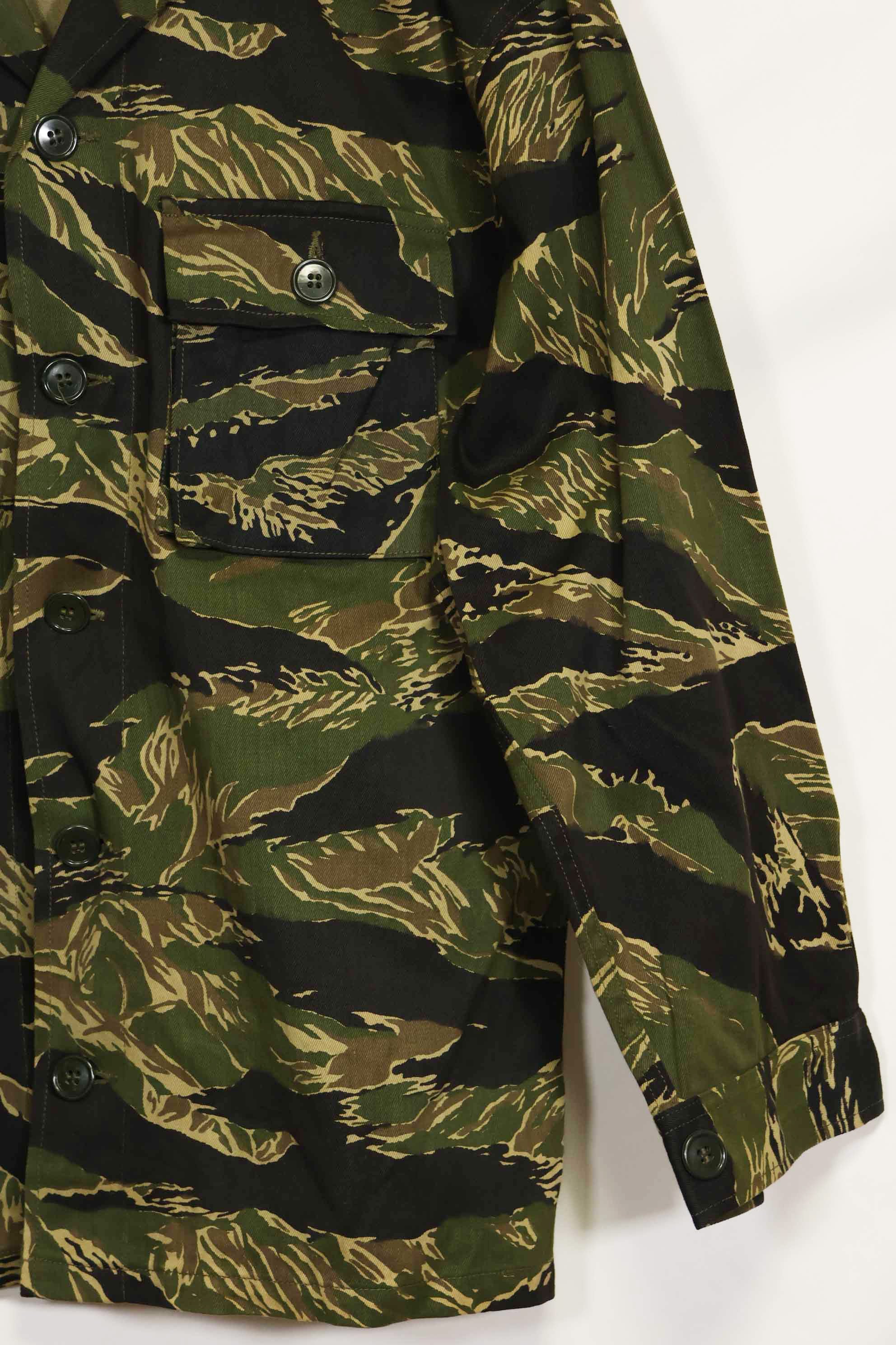 1960年代　デッドストック　沖縄タイガー　タイガーストライプ　シャツ　Asian Cut