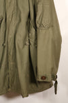 Late 1940's L size US Army M-48 Field Parka with repairs, used movie company costume.