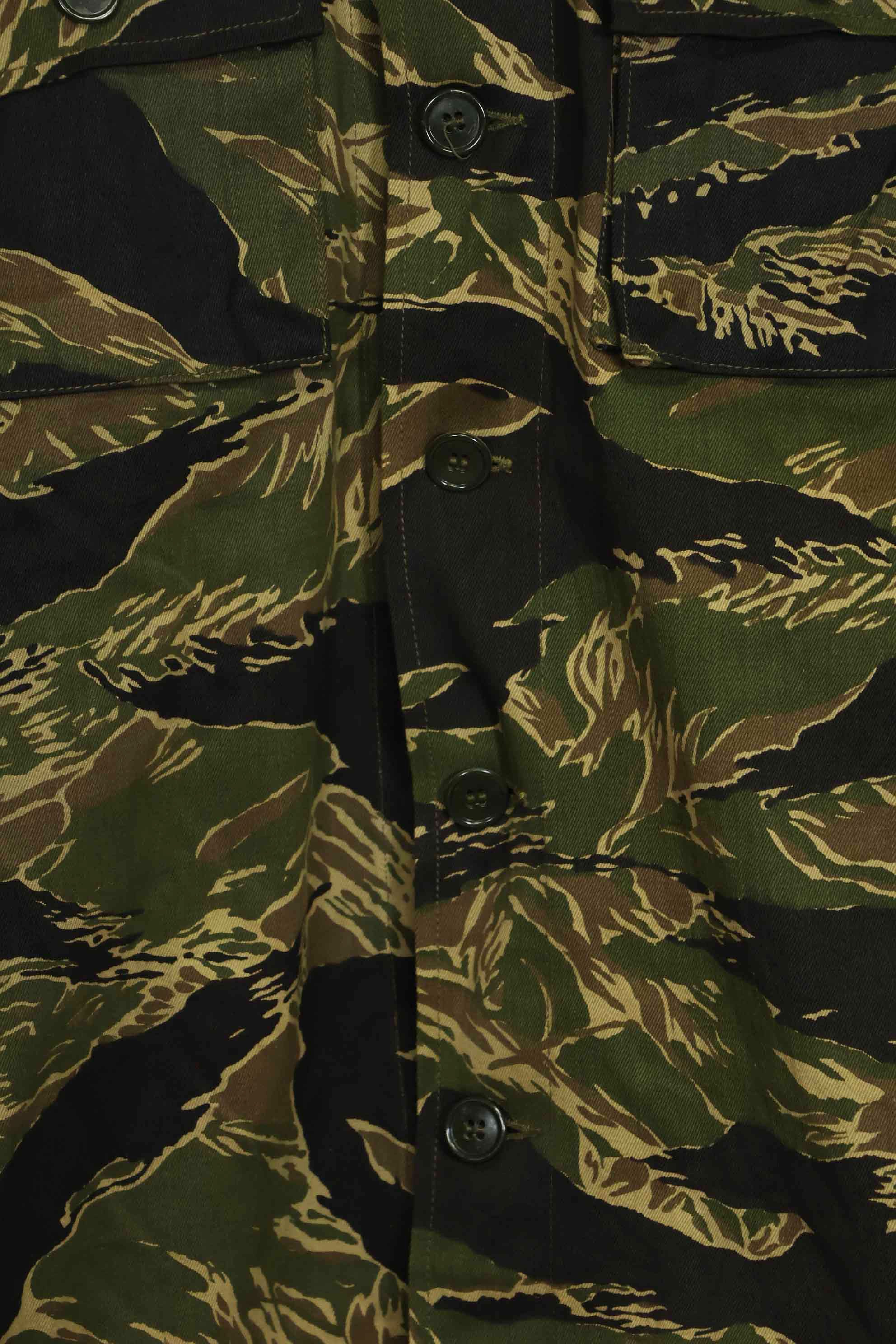 1960年代　デッドストック　沖縄タイガー　タイガーストライプ　シャツ　Asian Cut