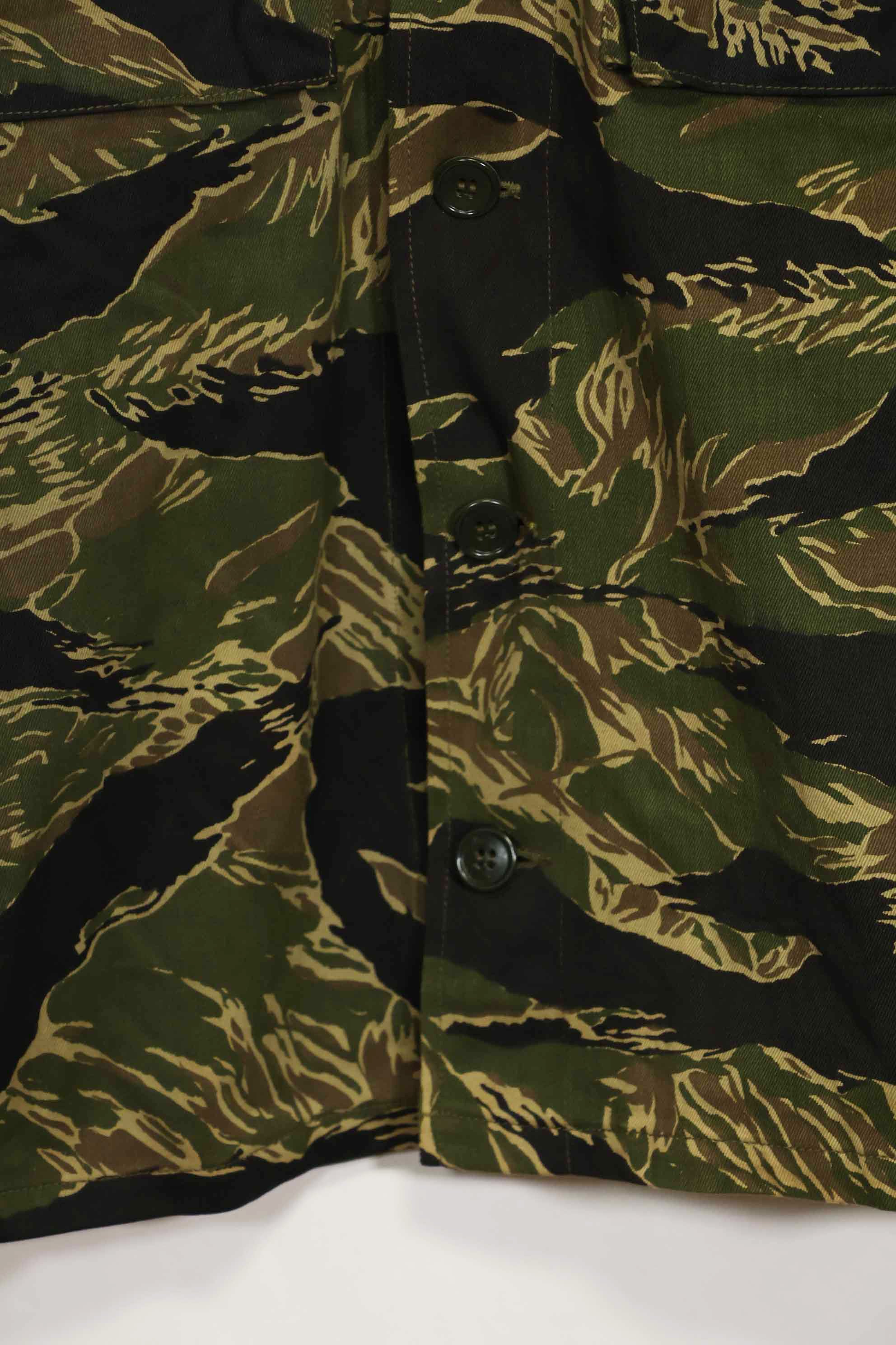 1960年代　デッドストック　沖縄タイガー　タイガーストライプ　シャツ　Asian Cut