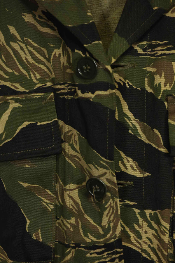 1960年代　デッドストック　沖縄タイガー　タイガーストライプ　シャツ　Asian Cut