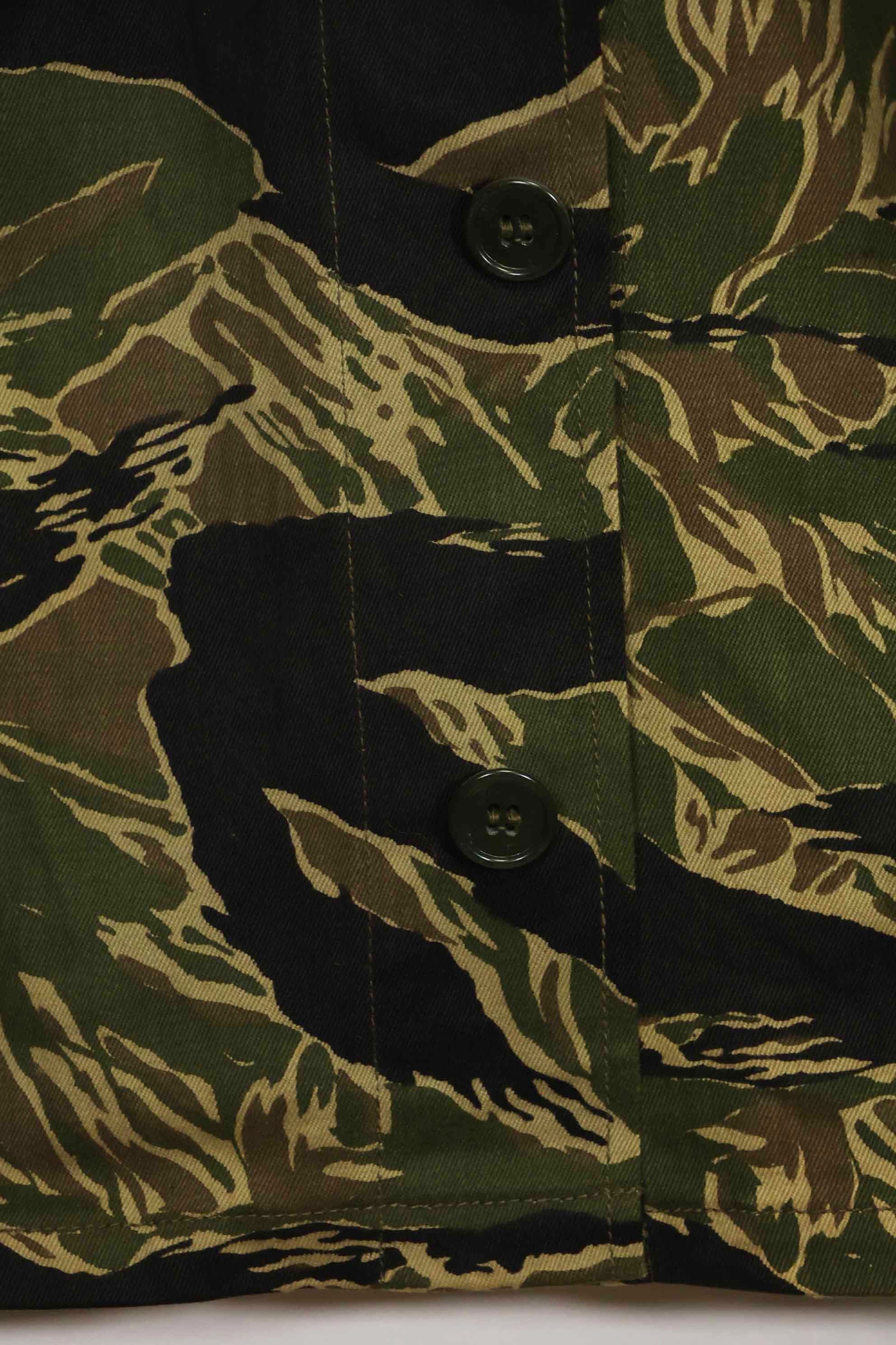 1960年代　デッドストック　沖縄タイガー　タイガーストライプ　シャツ　Asian Cut