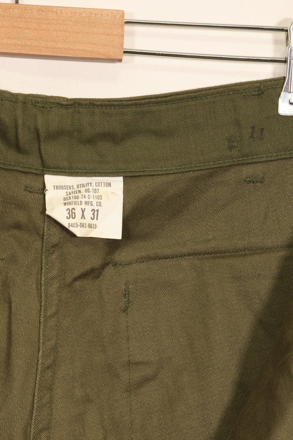 1974年会計　TYPE 3　36 x 31 アメリカ軍　OG-107 ユーティリティパンツ　ベイカーパンツ　中古品 B