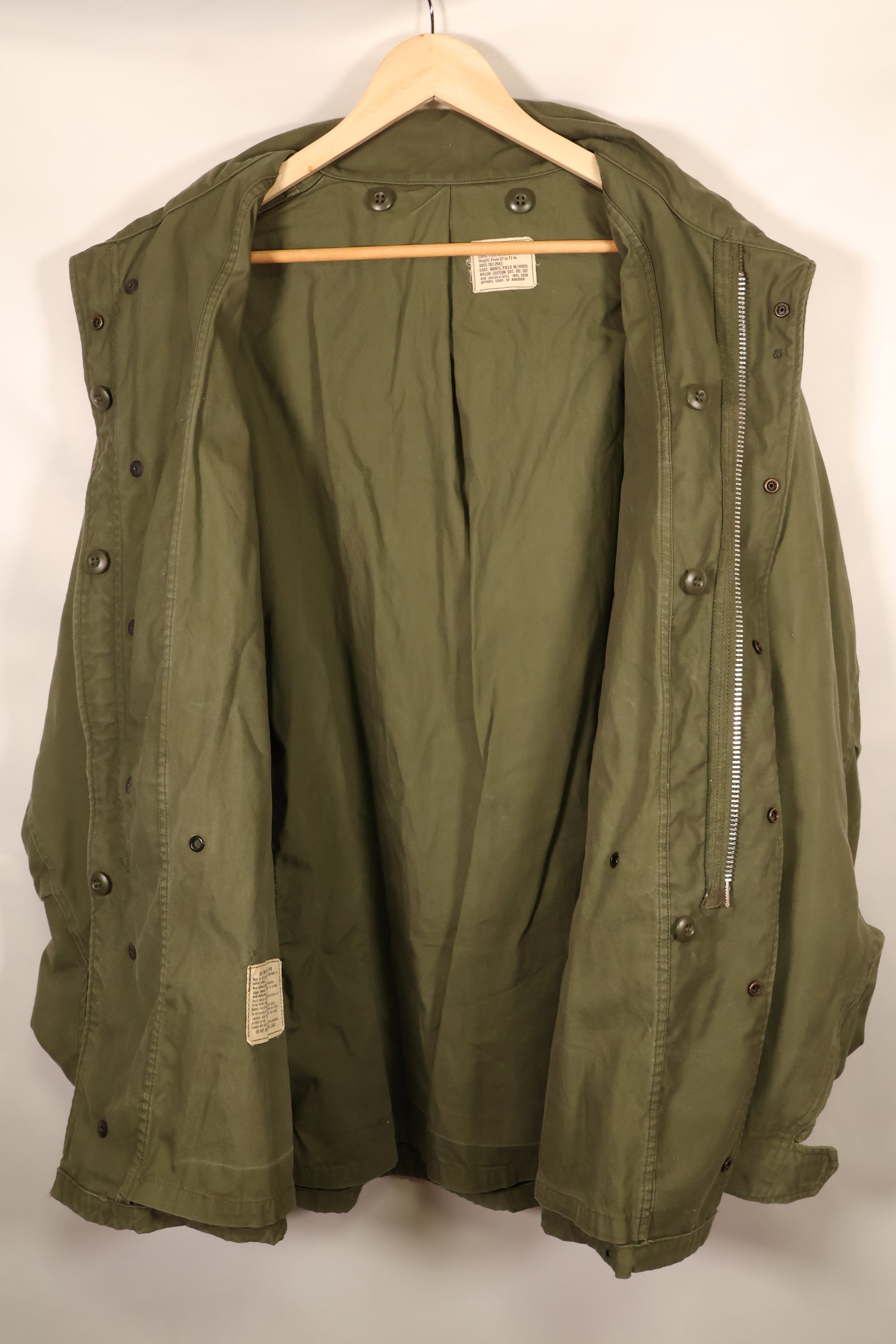 1969年契約　X-L-R　M65 フィールドジャケット　2nd Model 1981年契約 ライナー付　中古品