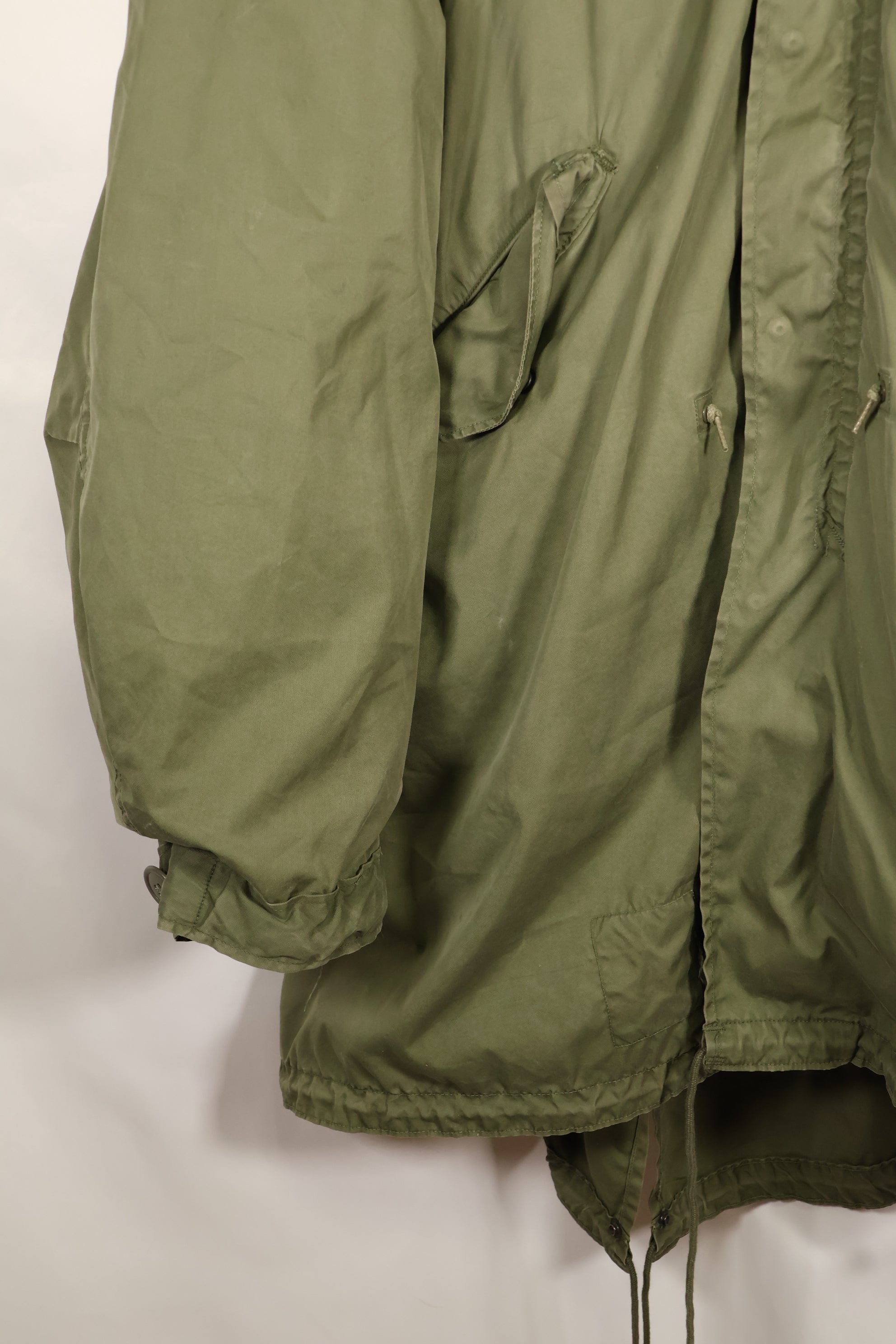 20 世纪 70 年代批量混合 M-R M65 野战派克大衣，鱼尾，黄铜拉链，二手。