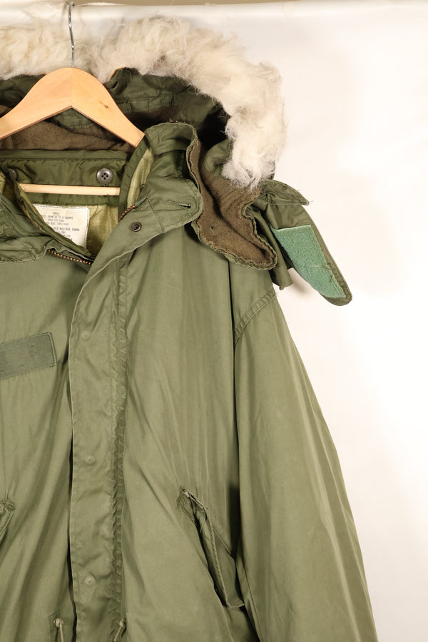 20 世纪 70 年代批量混合 M-R M65 野战派克大衣，鱼尾，黄铜拉链，二手。