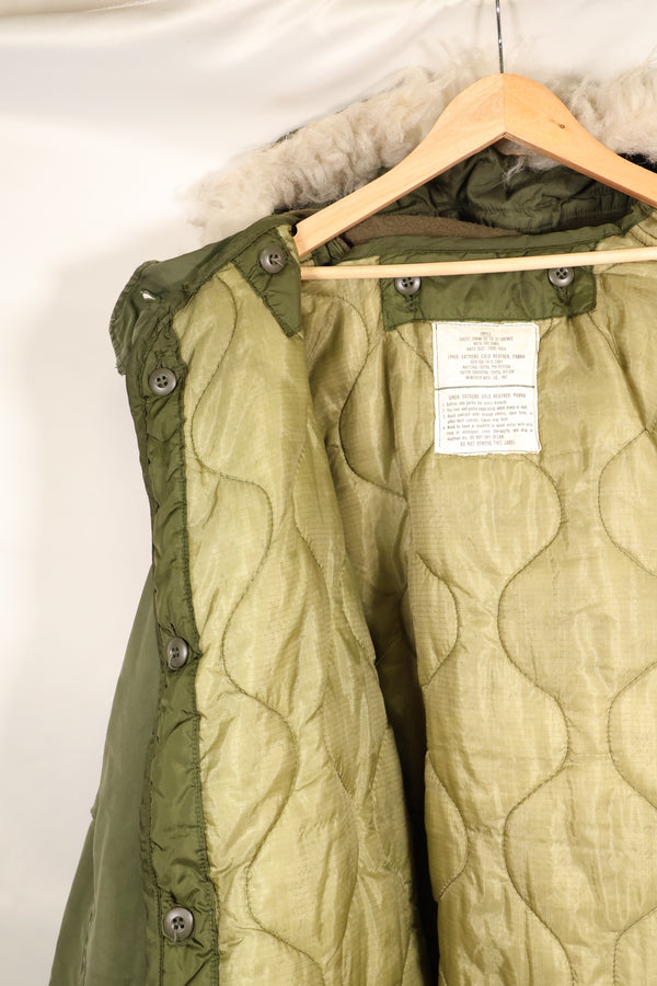 20 世纪 70 年代批量混合 M-R M65 野战派克大衣，鱼尾，黄铜拉链，二手。