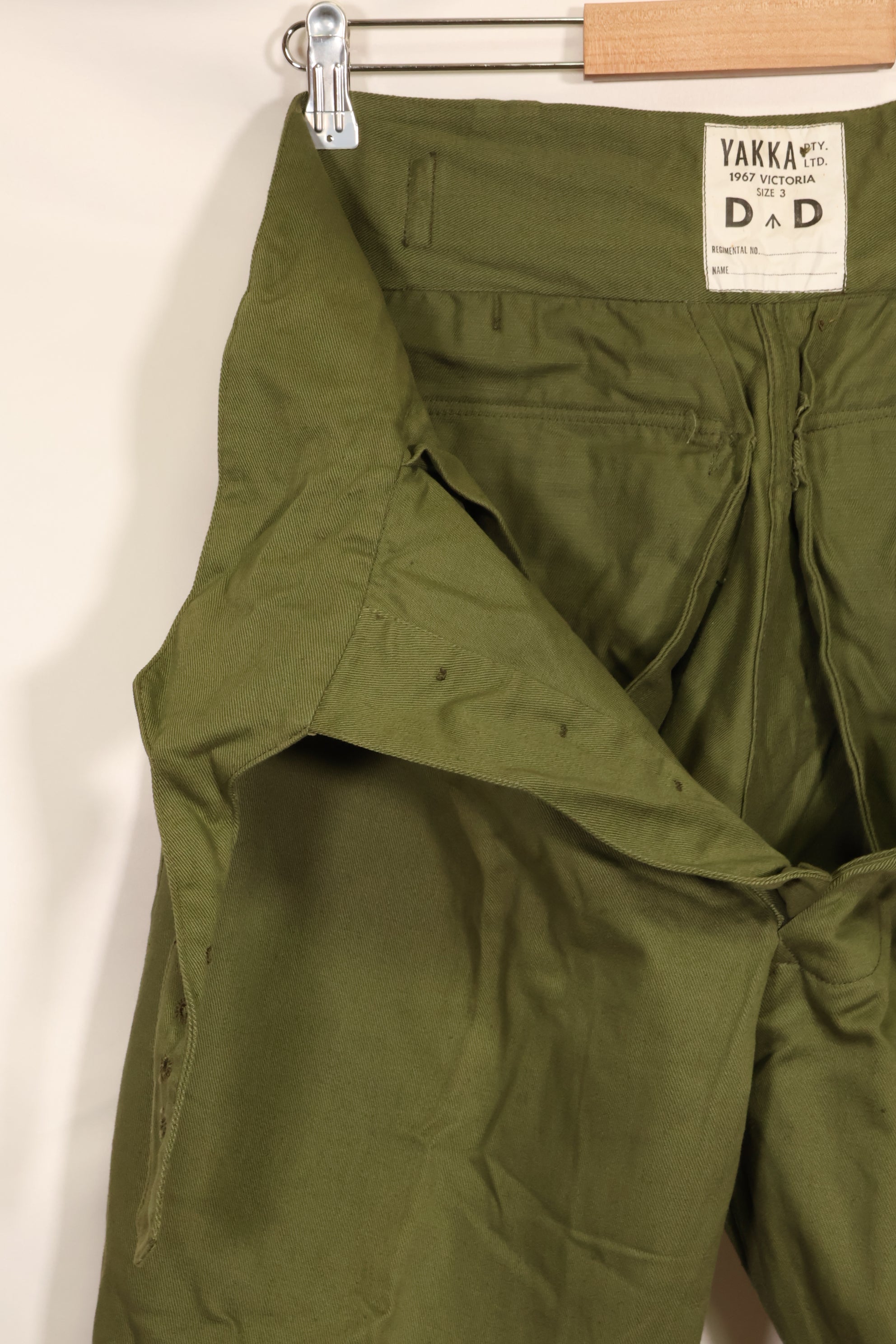 1967年契約　極上品　ベトナム戦争　オーストラリア軍　フィールパンツ　ほぼ未使用品