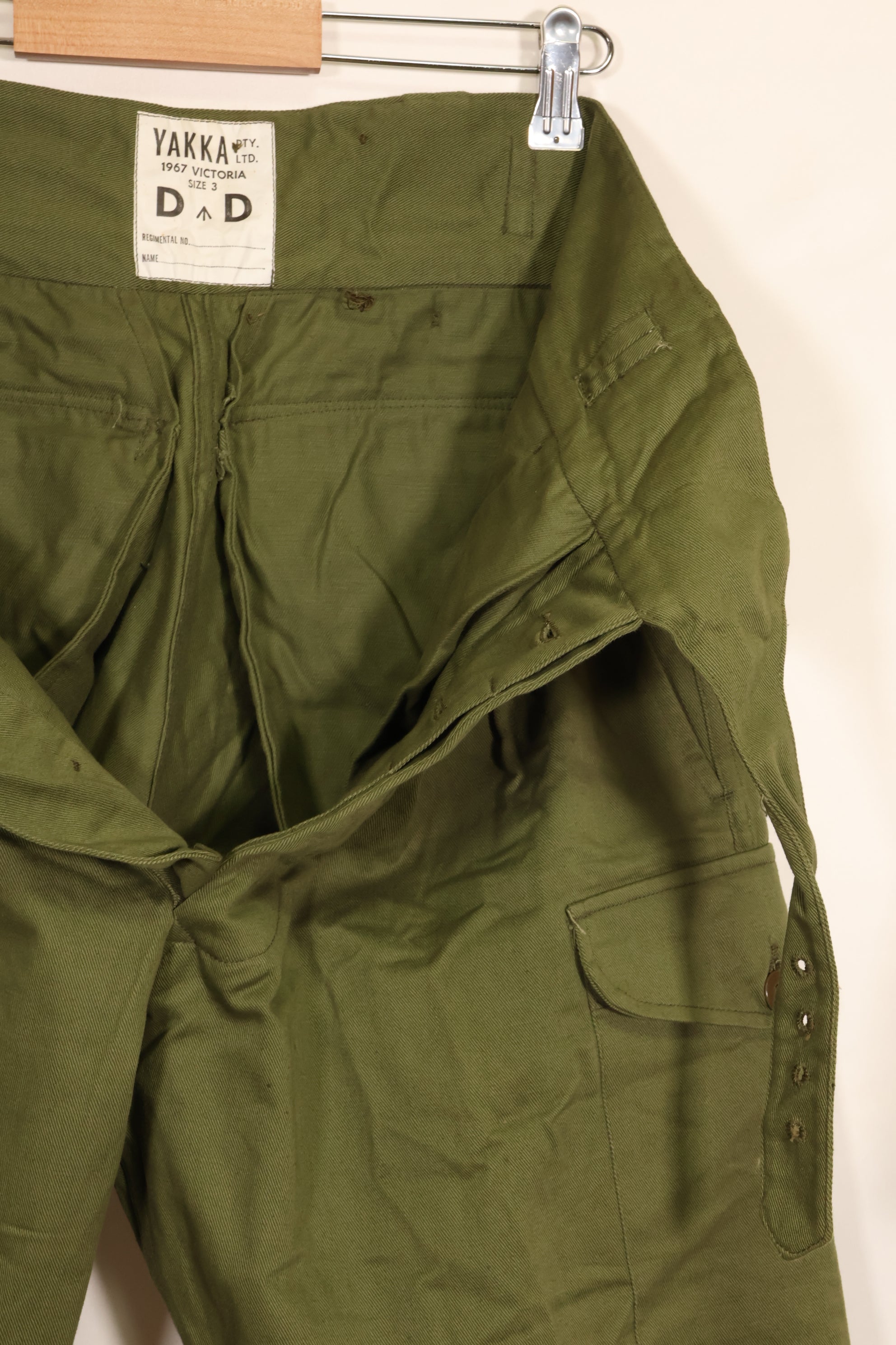 1967年契約　極上品　ベトナム戦争　オーストラリア軍　フィールパンツ　ほぼ未使用品