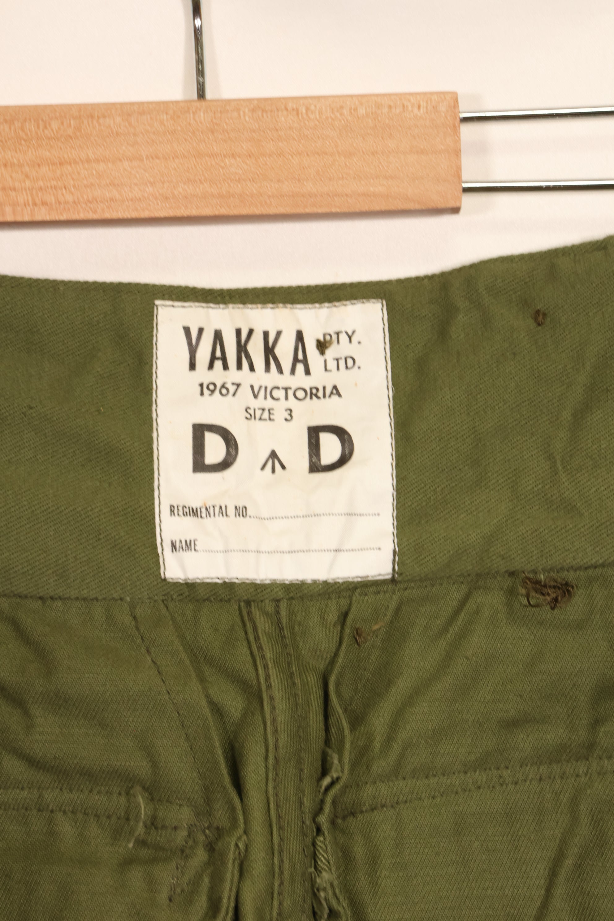 1967年契約　極上品　ベトナム戦争　オーストラリア軍　フィールパンツ　ほぼ未使用品