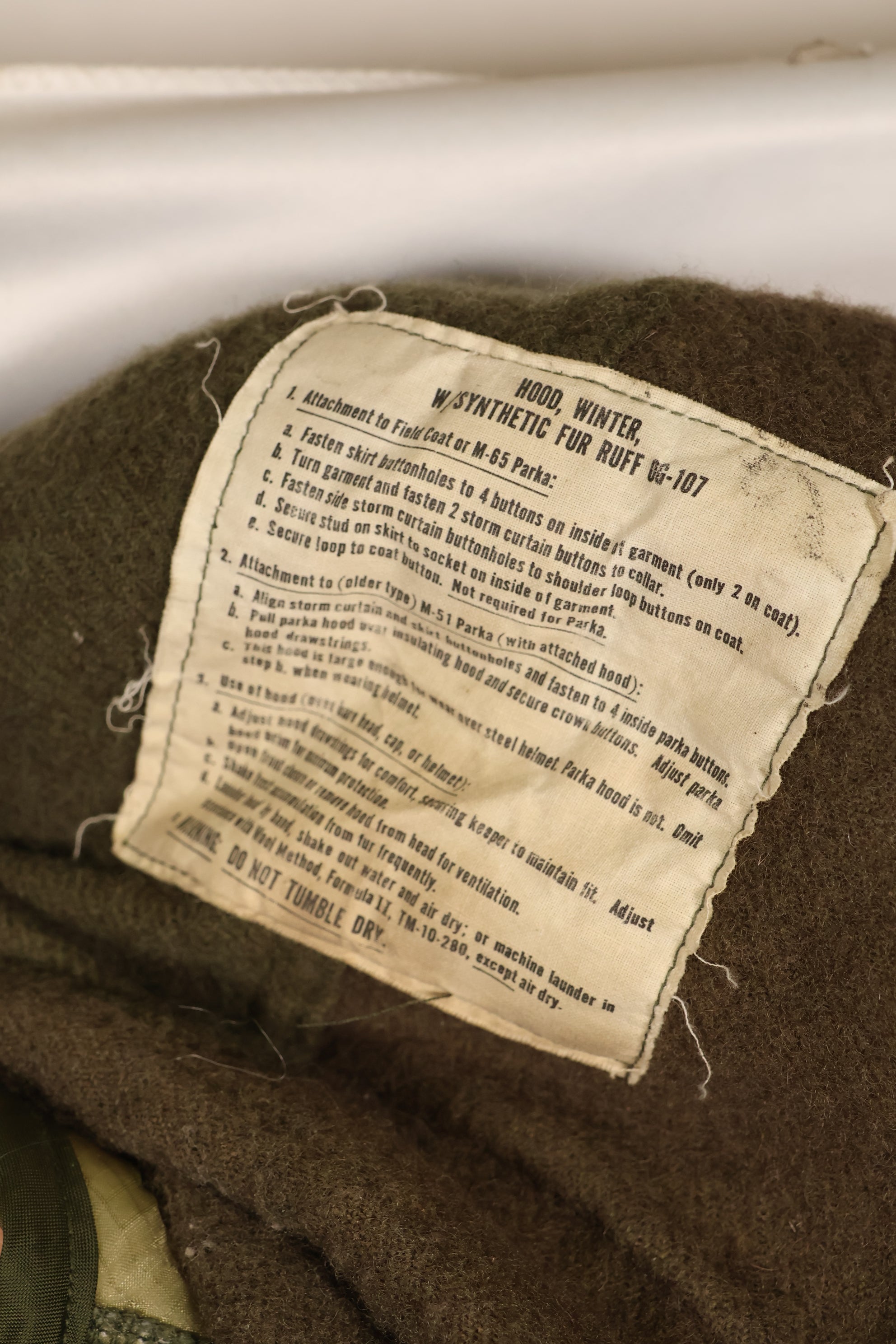 20 世纪 70 年代批量混合 M-R M65 野战派克大衣，鱼尾，黄铜拉链，二手。