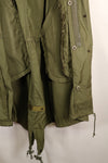 1980's lot LARGE resin zipper M65 field jacket without liner, with hood, almost unused.