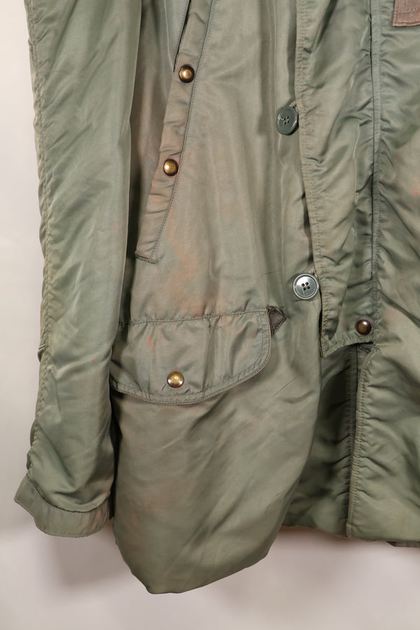 1950 年代大型美国空军美国空军 N3-B 飞行夹克，使用过，有钢印。