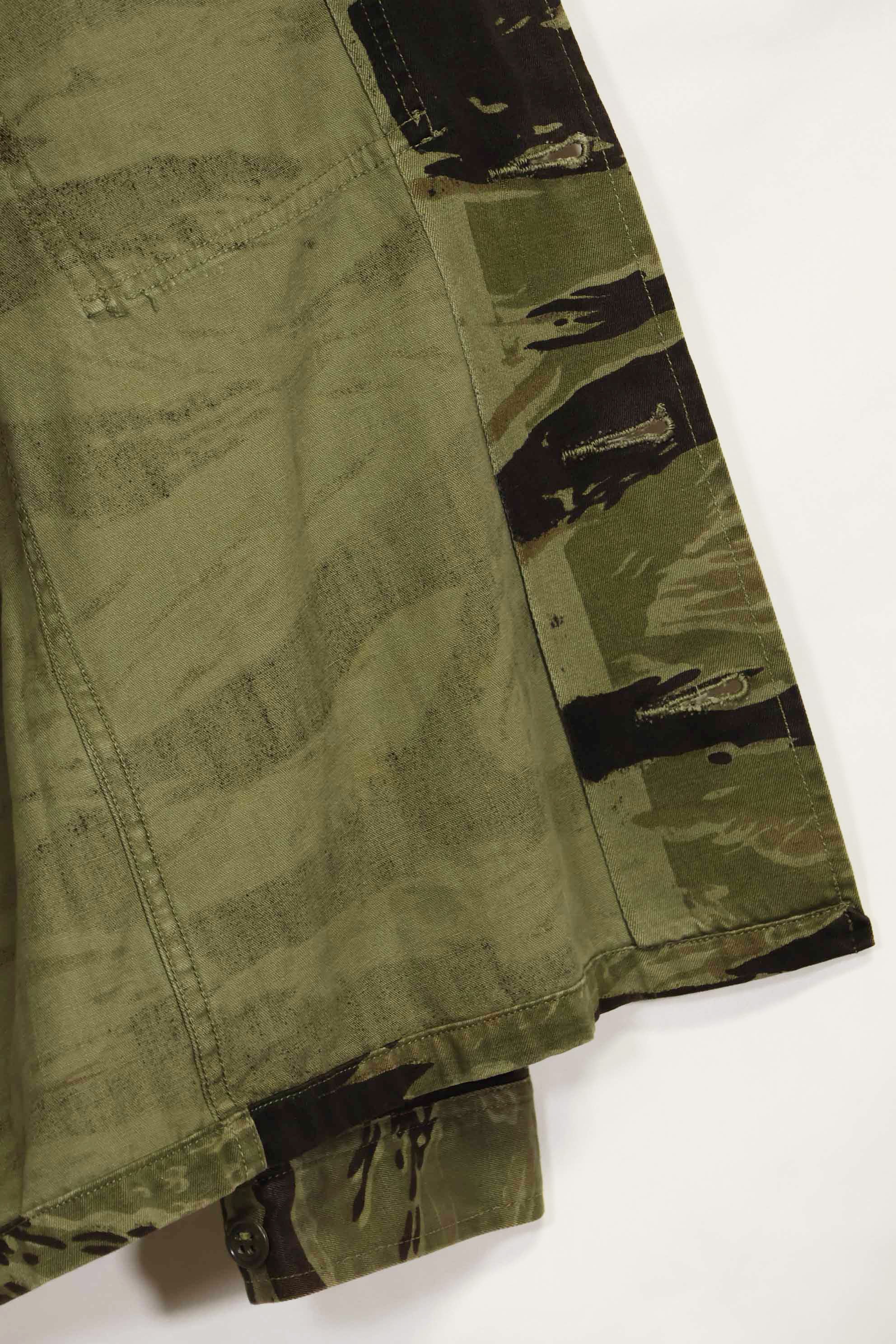 1960年代　クラシックパターン　タイガーストライプ　シャツ　Asian Cut 中古品