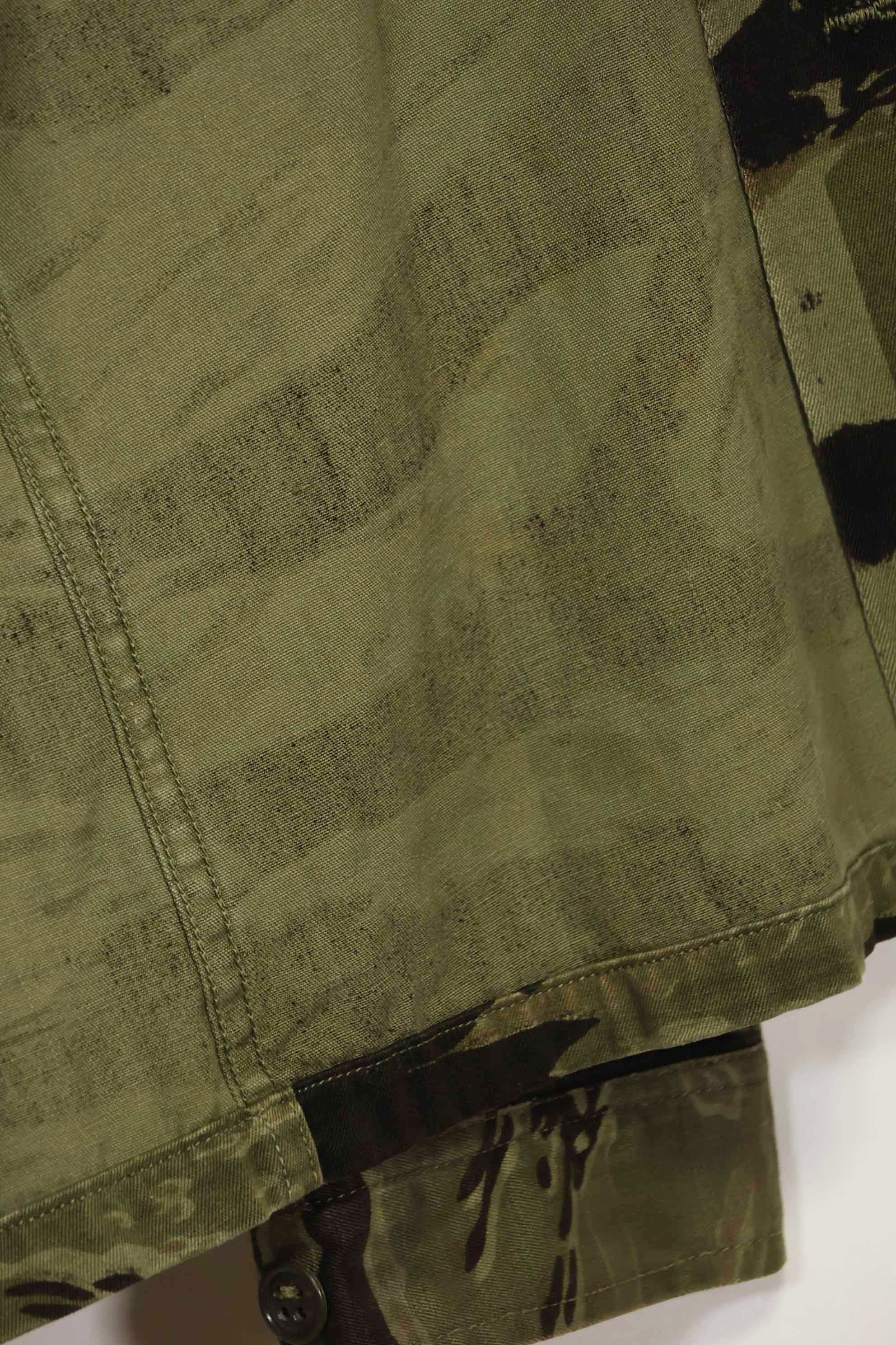 1960年代　クラシックパターン　タイガーストライプ　シャツ　Asian Cut 中古品