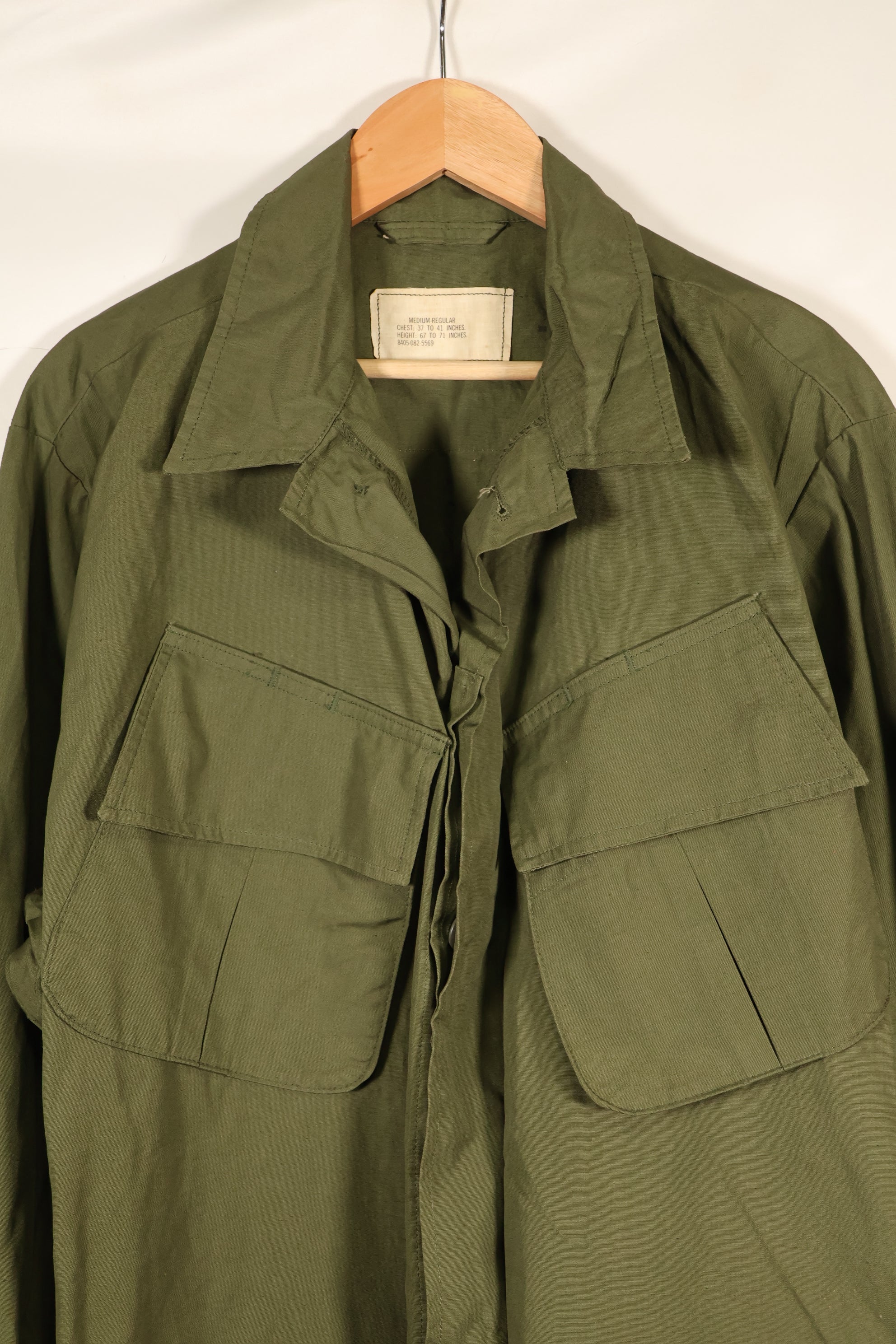 1966-67 Contract M-R 3rd Model Jungle Fatigue Jacket, almost never used, good condition.