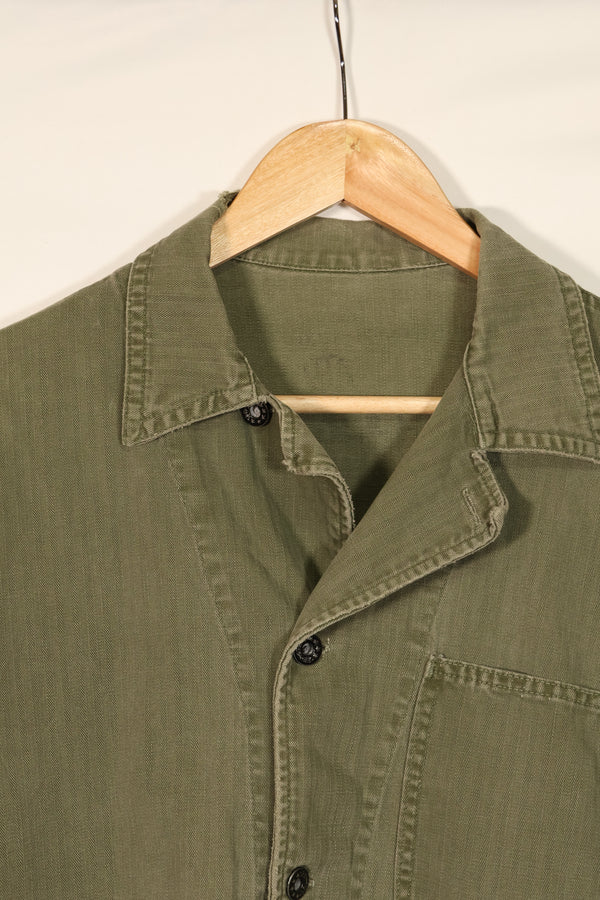 実物　アメリカ海軍　USN　M41 HBT ユーティリティジャケット　中古品