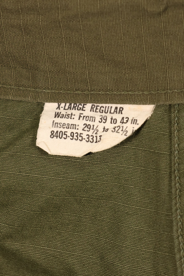 Circa 1968: X-L-R 4th Model Jungle Fatigue Pants, Largest Size, Used