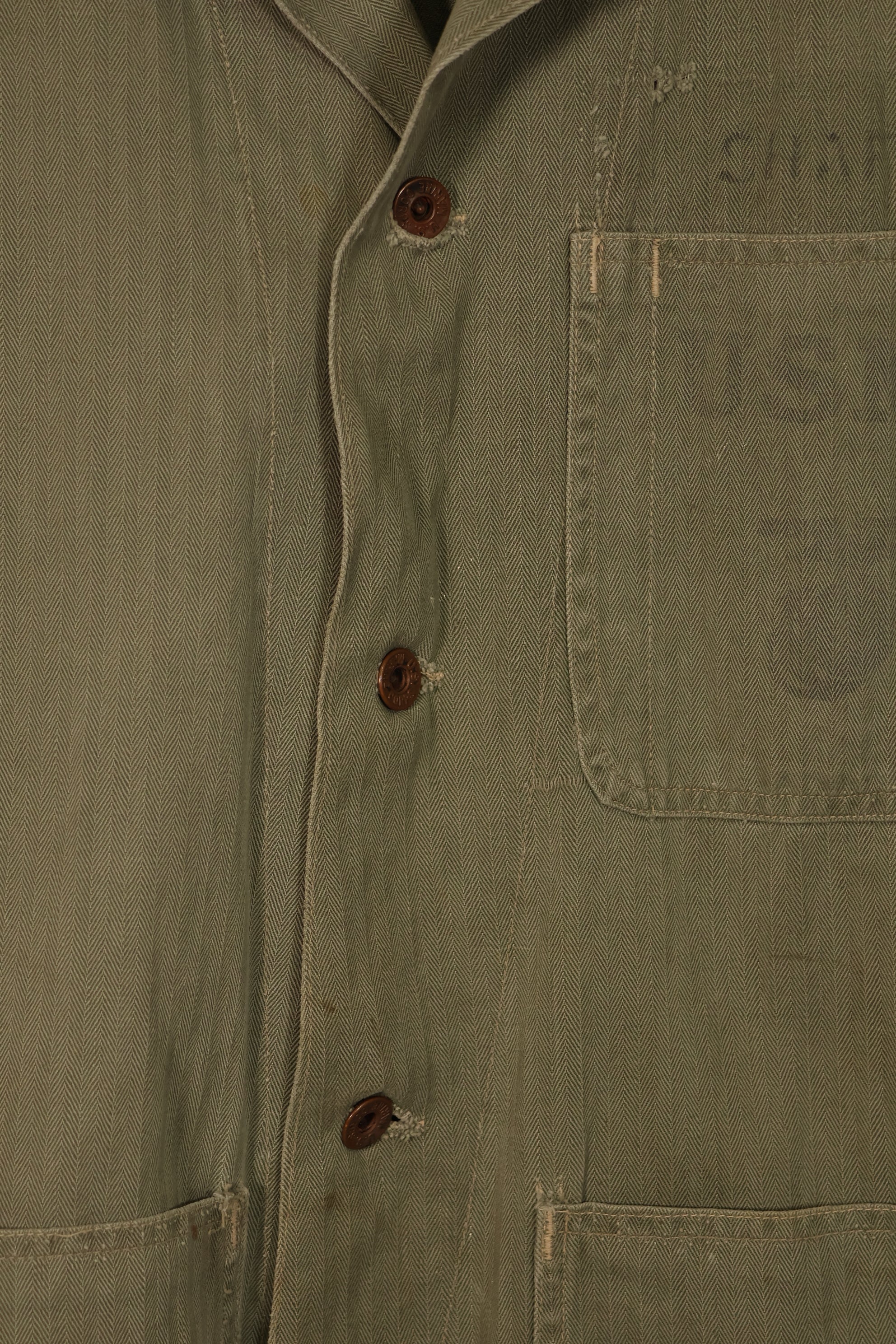 Real U.S. Marine Corps USMC M41 HBT Utility Jacket Used A